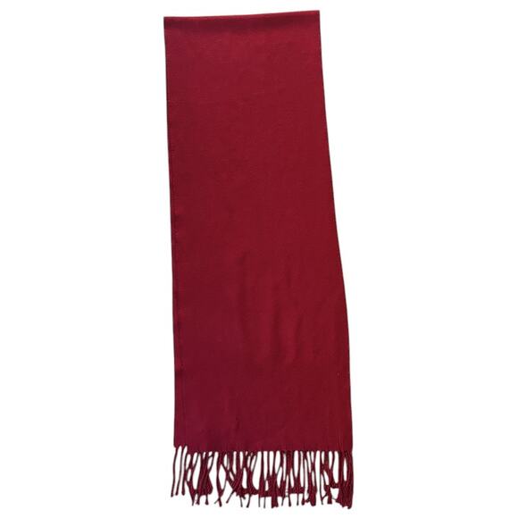 Croft & Barrow Tasseled Christmas Red Scarf One Size Fits All - Picture 2 of 4